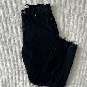 Abercrombie & Fitch Black Cropped Jeans Curve Love